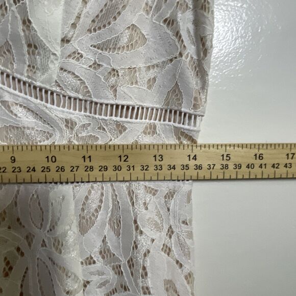 Lulus Amora White Lace Jumpsuit Women's Wide Leg Size Small Party Coctel - Picture 7 of 10